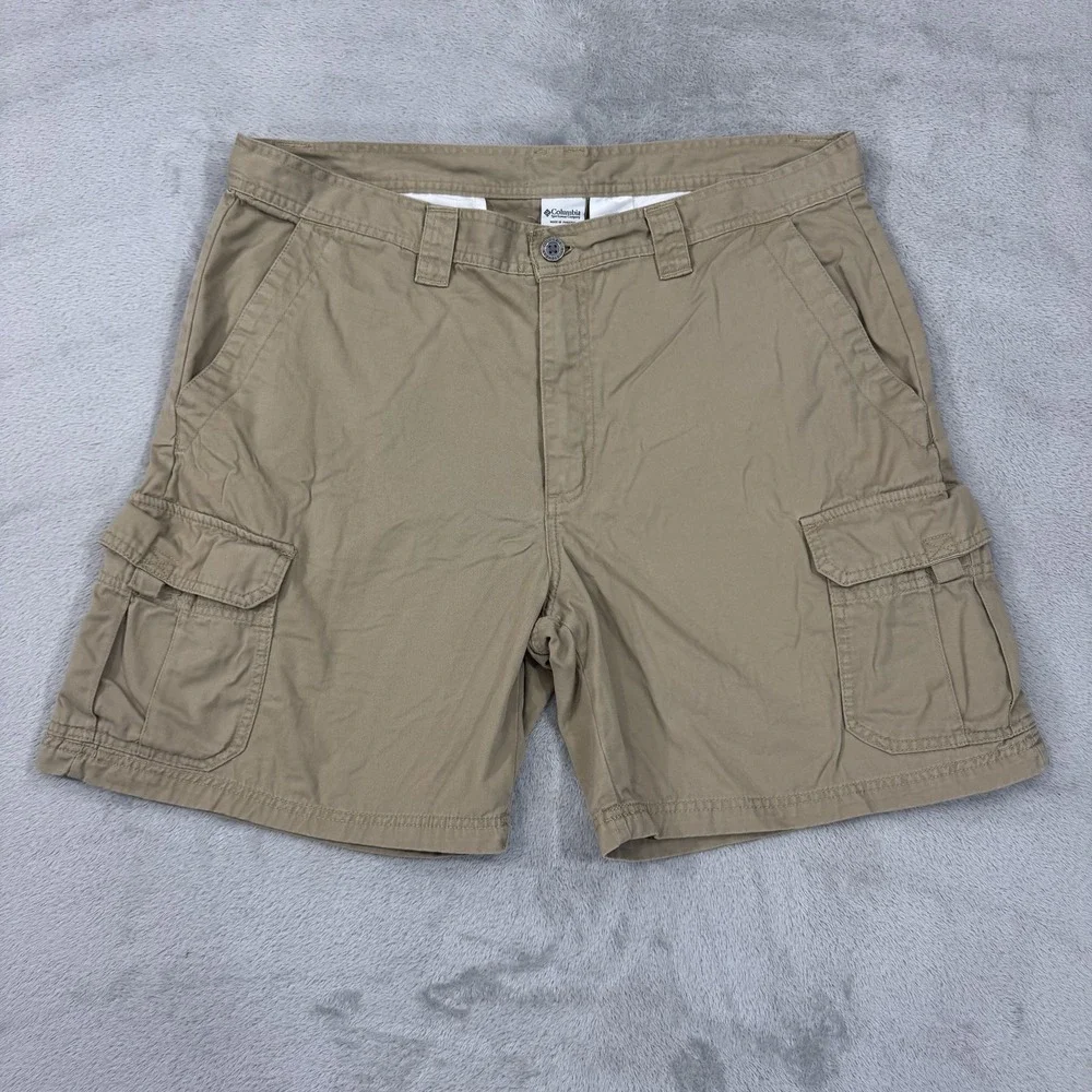 Columbia Sportswear Company Shorts Mens 40 Khaki Utility Hiking Fishing Outdoor